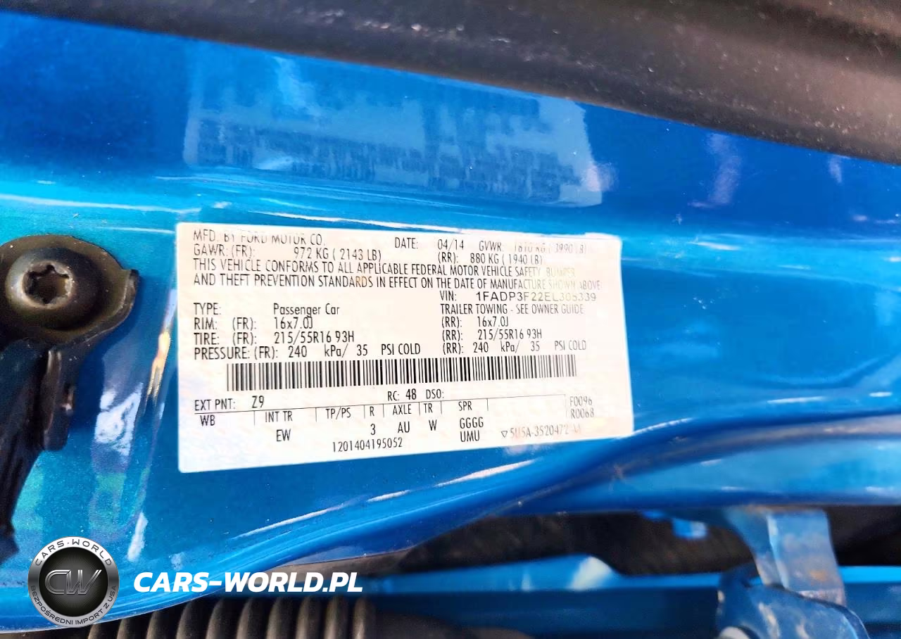 2014 Ford Focus Se VIN:1FADP3F22EL305339 - 12