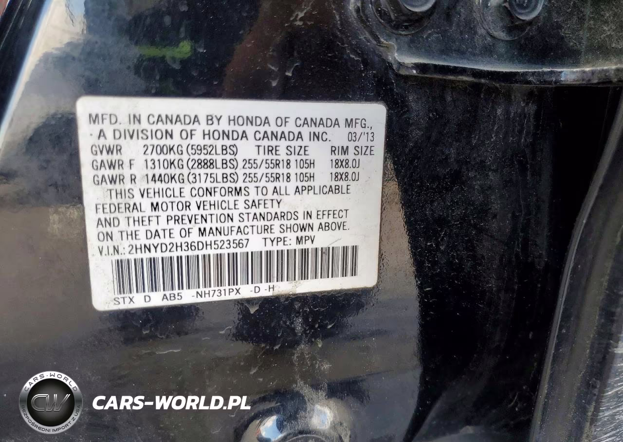 2013 Acura Mdx Technology VIN:2HNYD2H36DH523567 - 13
