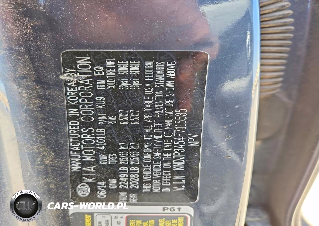 2015 Kia Soul + VIN:KNDJP3A54F7115535 - 12