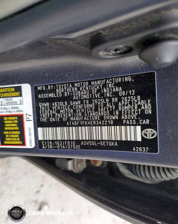 2014 Toyota Camry Xle VIN:4T4BF1FK4ER342218 - 13