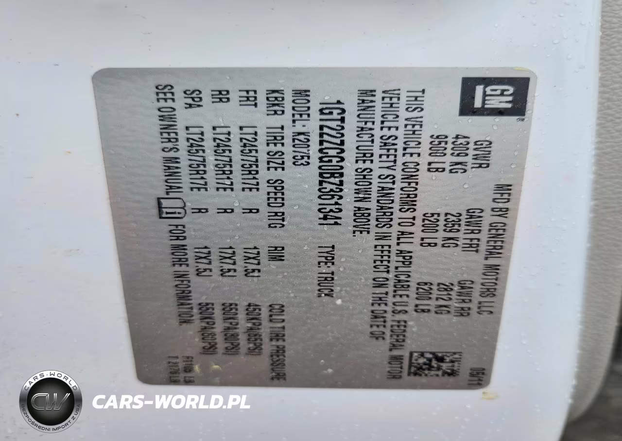2011 GMC Sierra K2500 Heavy Duty VIN:1GT22ZCG0BZ361341 - 12