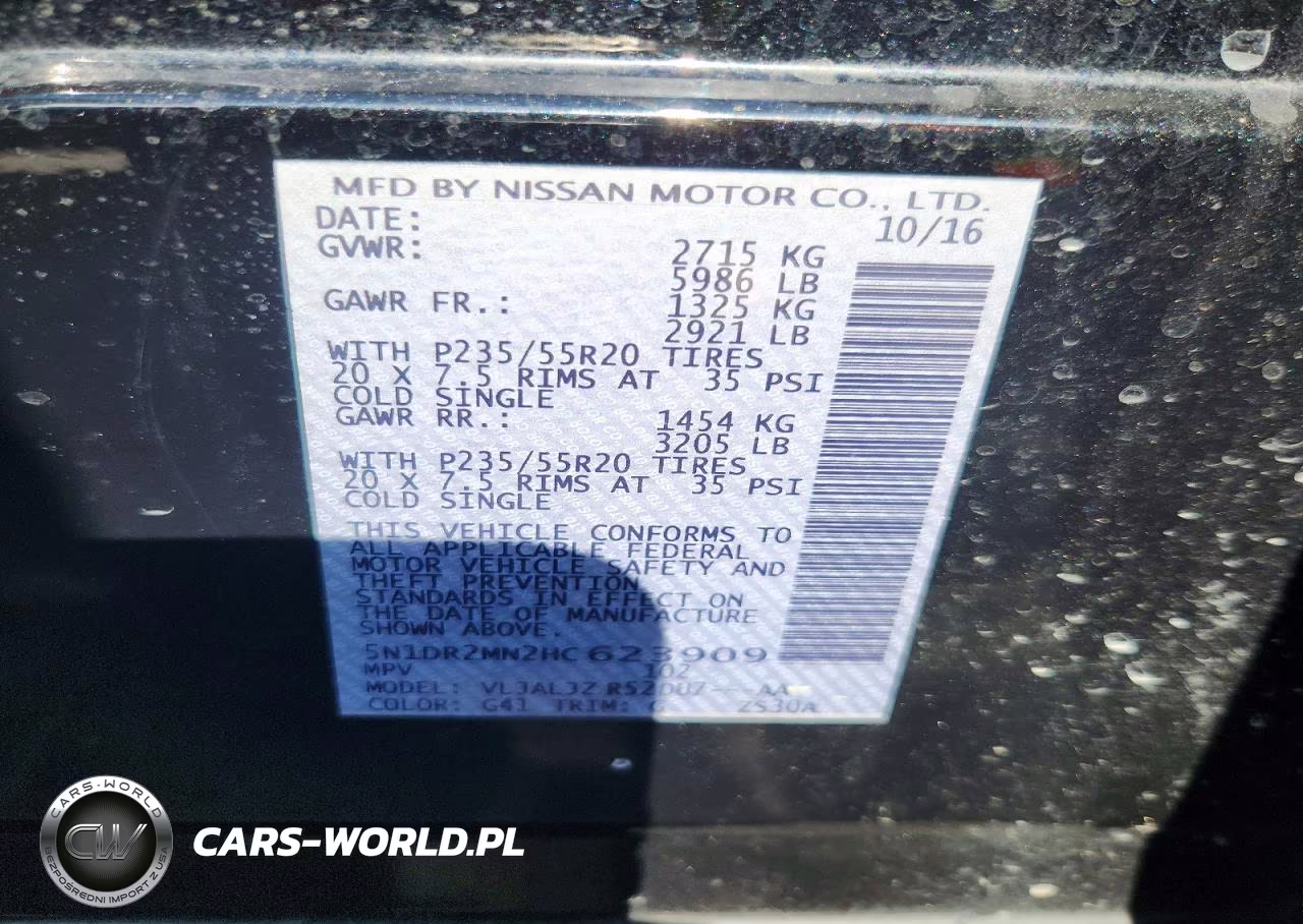 2017 Nissan Pathfinder Platinum VIN:5N1DR2MN2HC623909 - 12