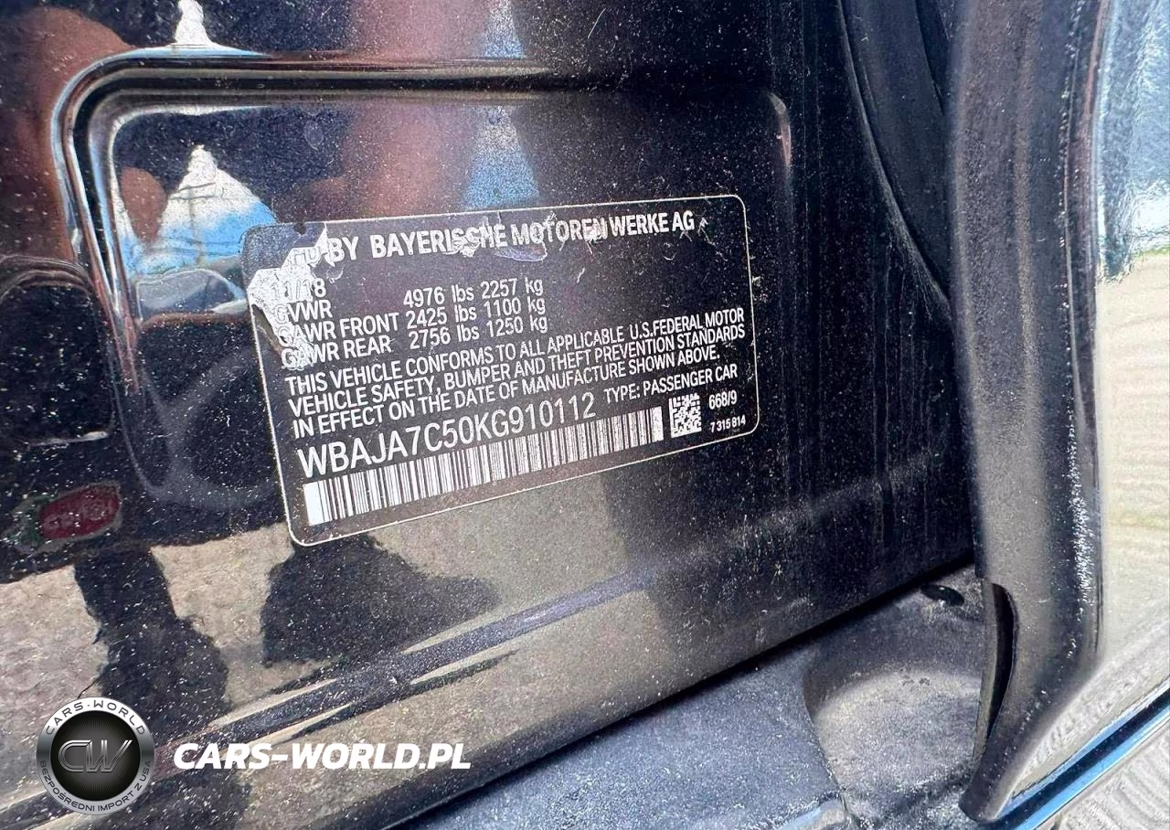2019 BMW 530 Xi VIN:WBAJA7C50KG910112 - 10