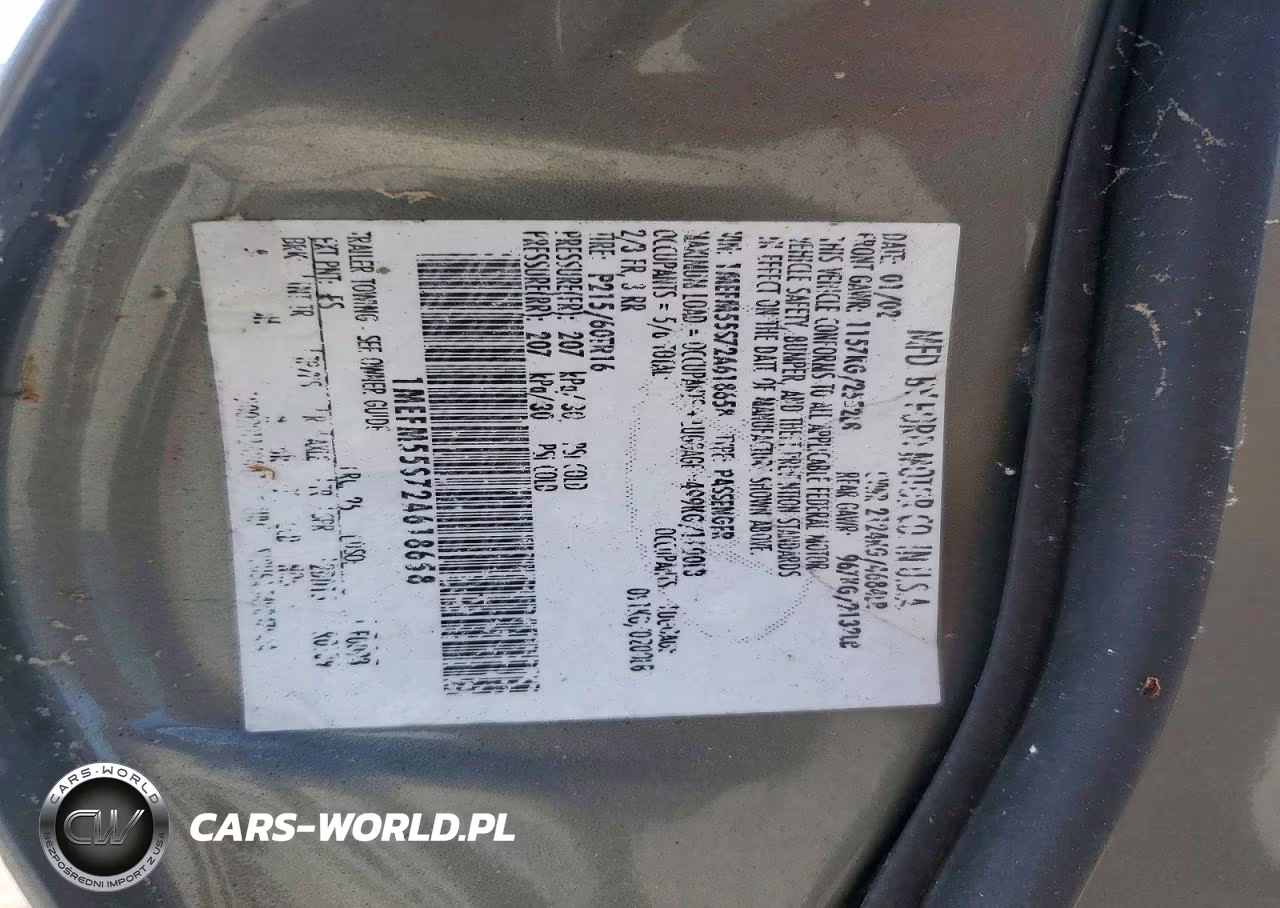 2002 Mercury Sable Ls Premium VIN:1MEFM55S72A618658 - 13