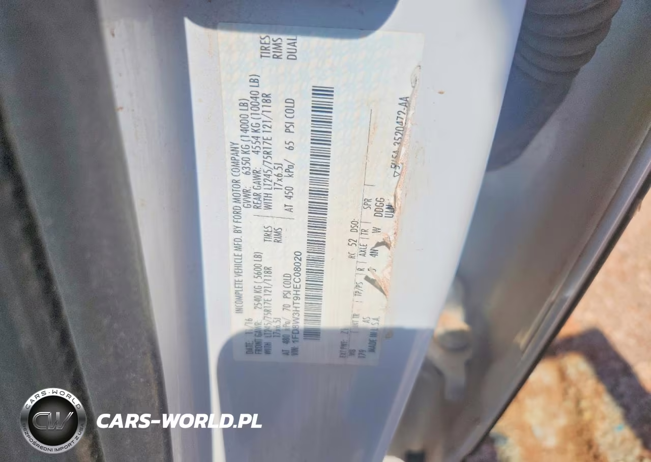 2017 Ford F350 Super Duty VIN:1FD8W3HT9HEC08020 - 14