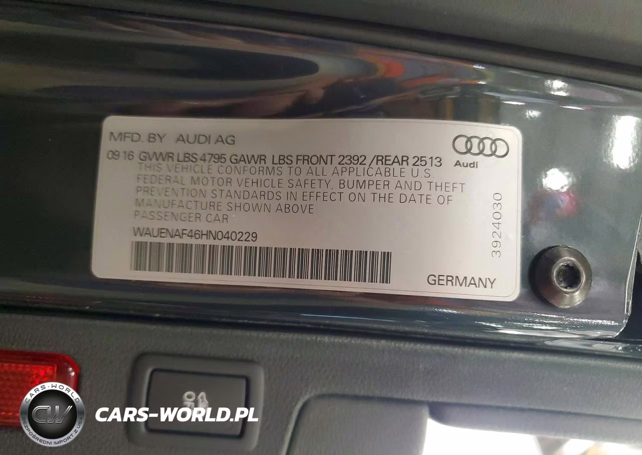 2017 Audi A4 Premium Plus VIN:WAUENAF46HN040229 - 12