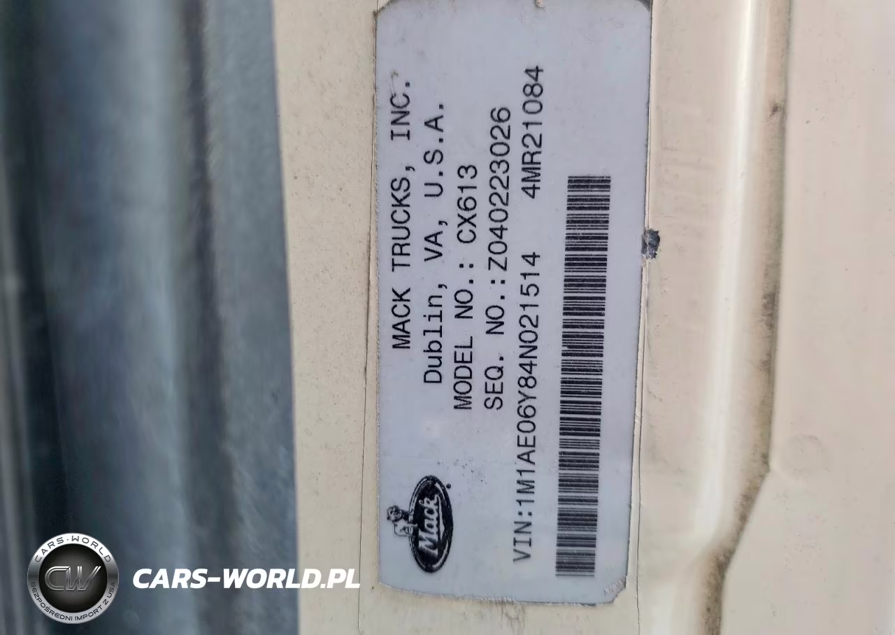 2004 Mack 600 Cx600 VIN:1M1AE06Y84N021514 - 10