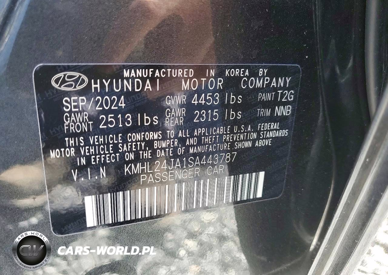2025 Hyundai Sonata Se VIN:KMHL24JA1SA443787 - 12