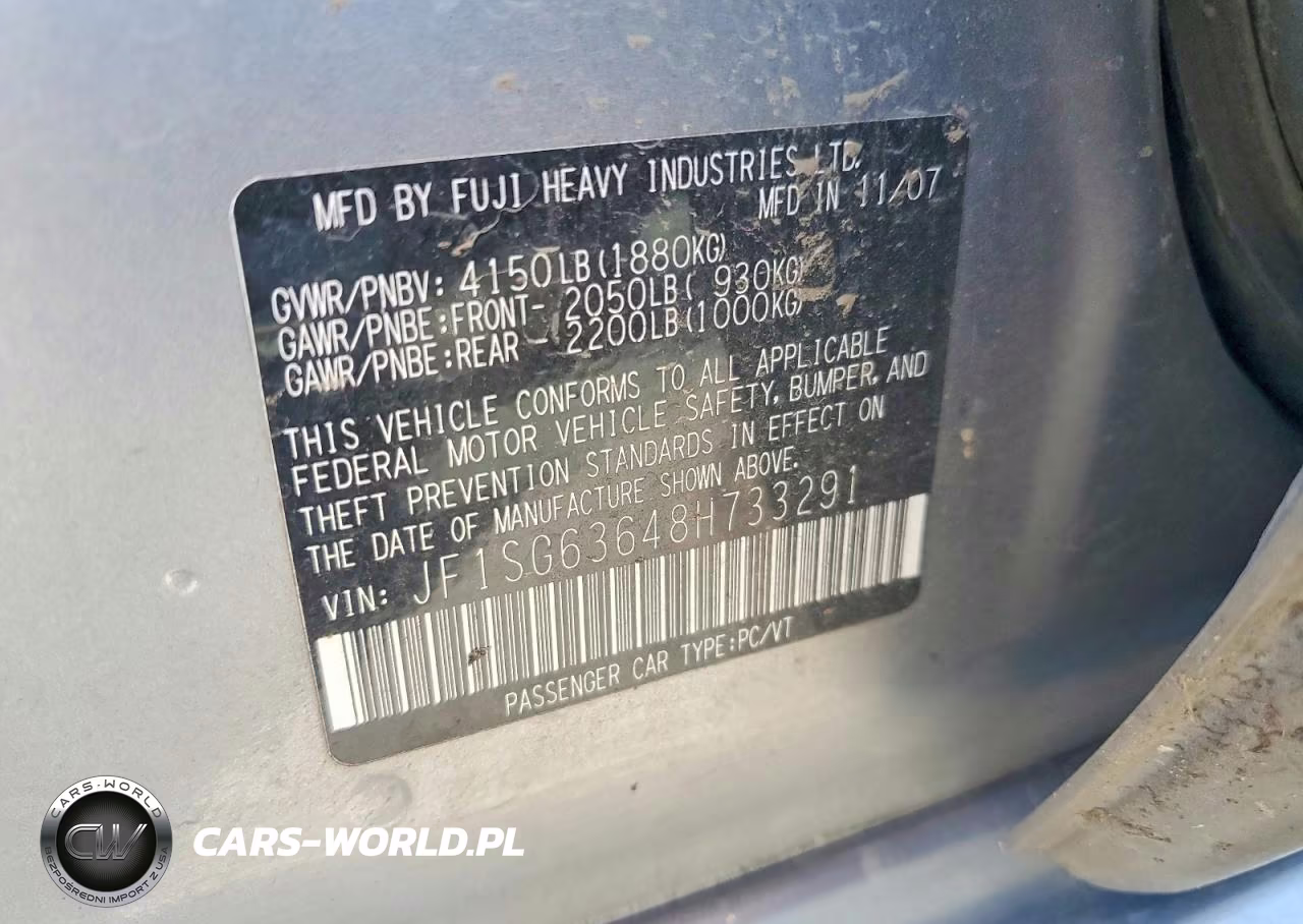 2008 Subaru Forester 2.5X VIN:JF1SG63648H733291 - 12