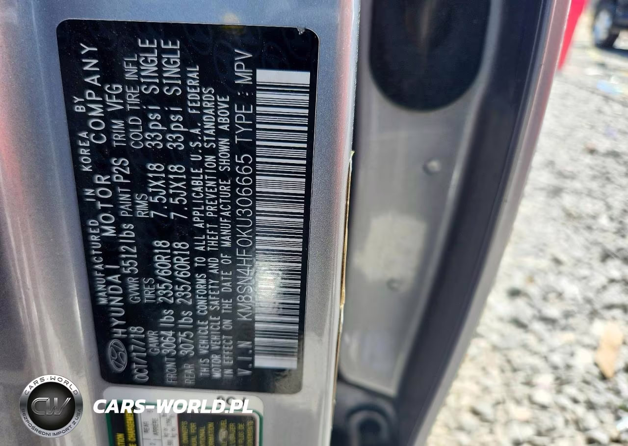 2019 Hyundai Santa Fe Xl Se VIN:KM8SN4HF0KU306665 - 13