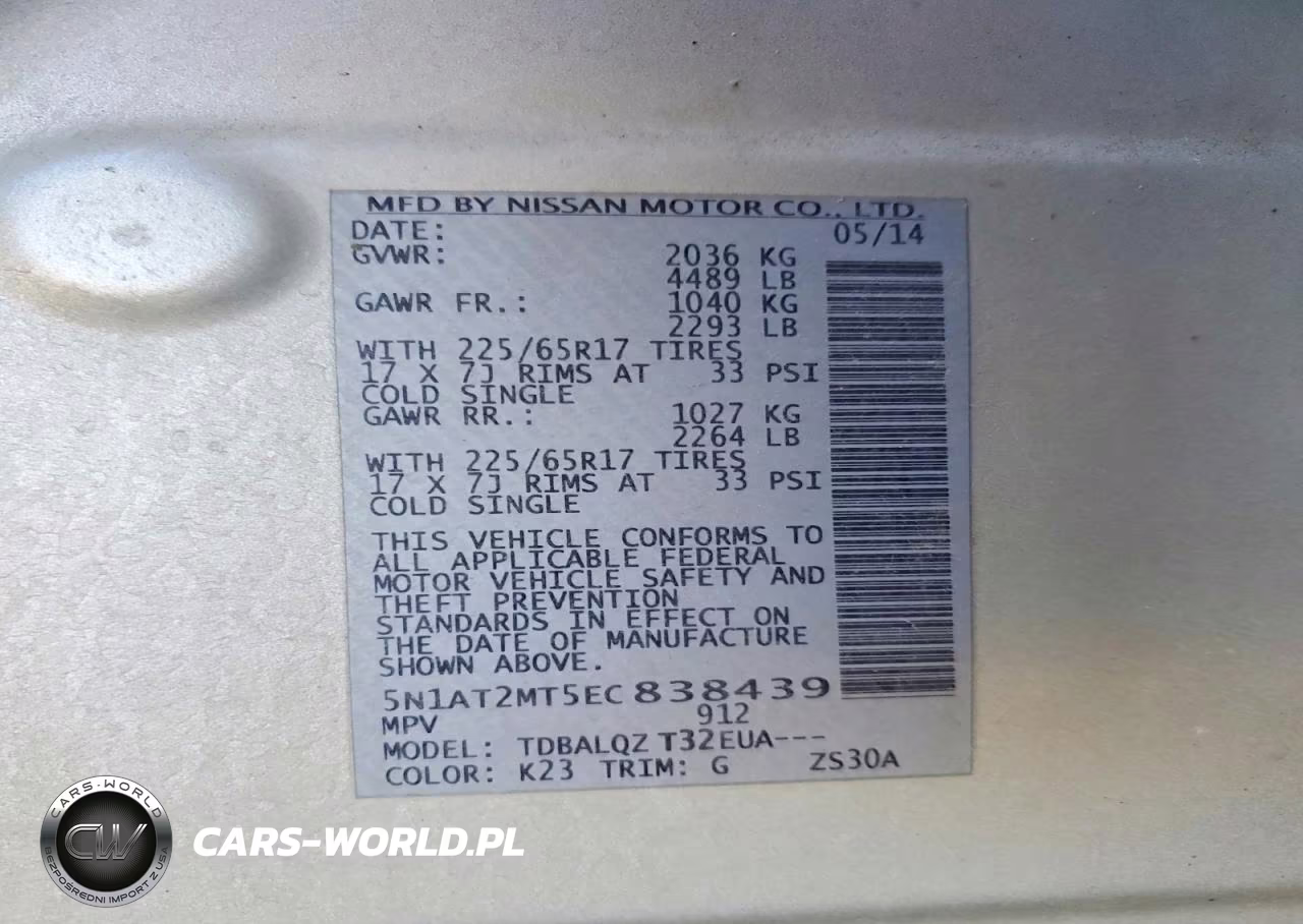 2014 Nissan Rogue Sv VIN:5N1AT2MT5EC838439 - 12