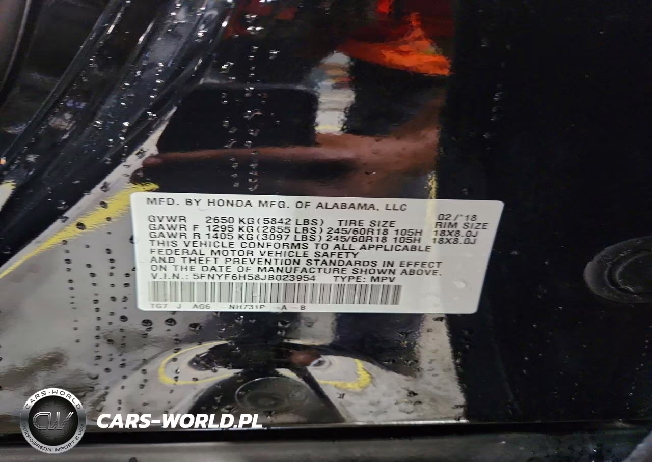 2018 Honda Pilot Exl VIN:5FNYF6H58JB023954 - 13