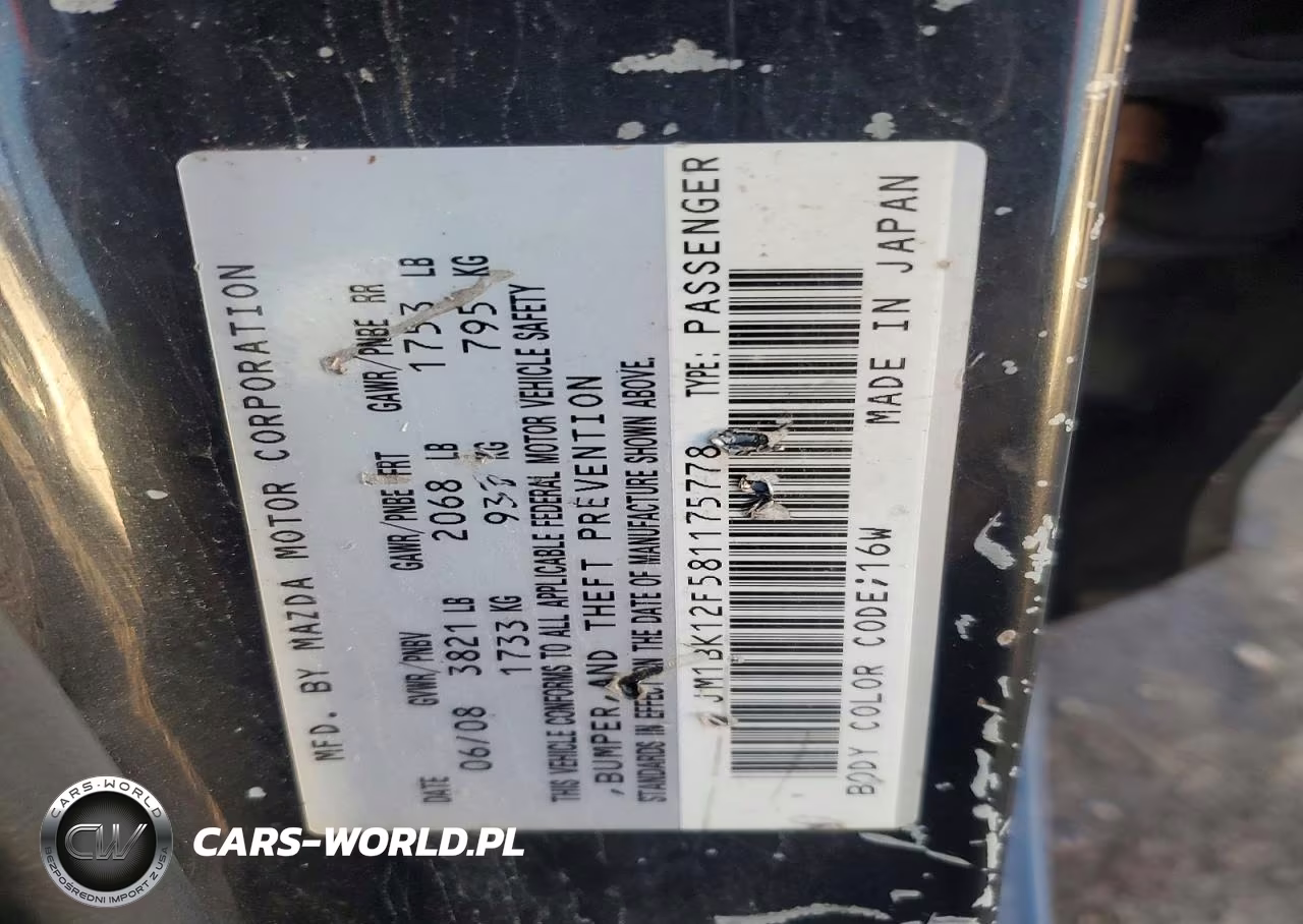 2008 Mazda 3 I VIN:JM1BK12F581175778 - 12