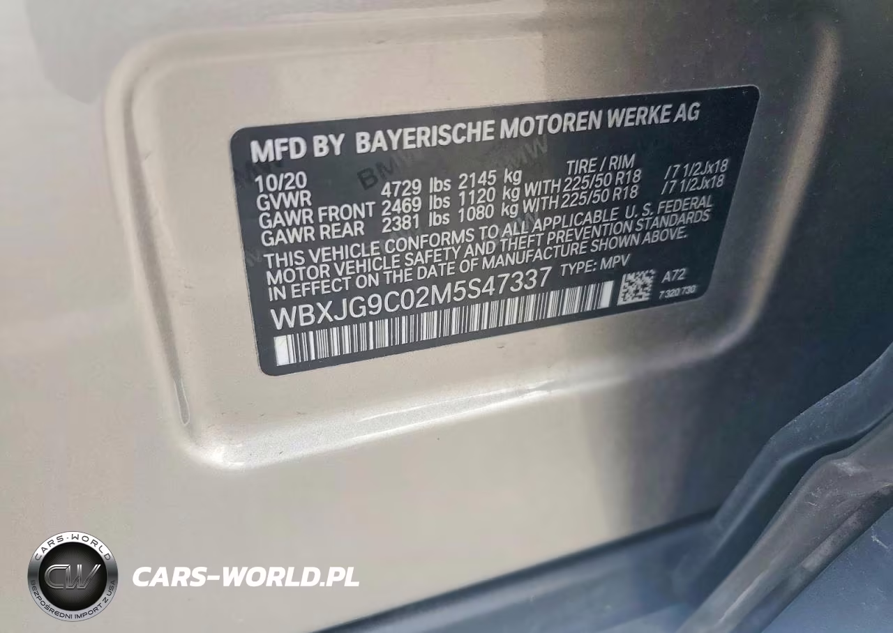 2021 BMW X1 xDrive28I VIN:WBXJG9C02M5S47337 - 13