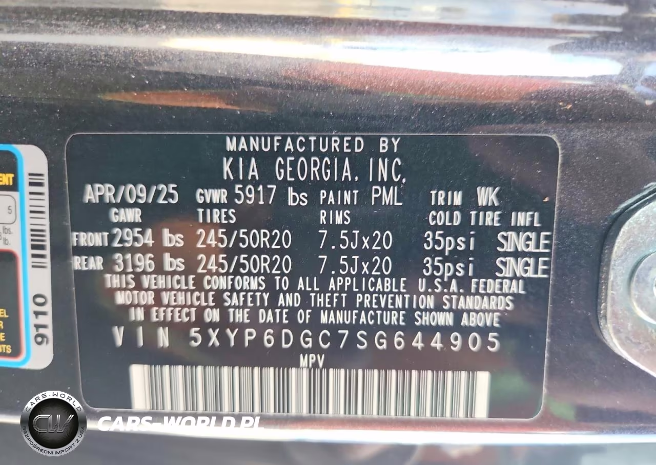 2025 Kia Telluride S VIN:5XYP6DGC7SG644905 - 25
