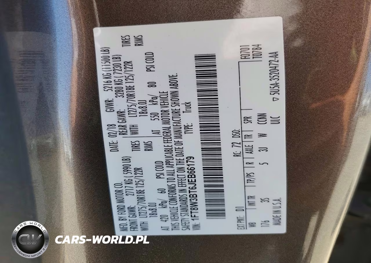 2018 Ford F350 Super Duty VIN:1FT8W3BT6JEB66179 - 13