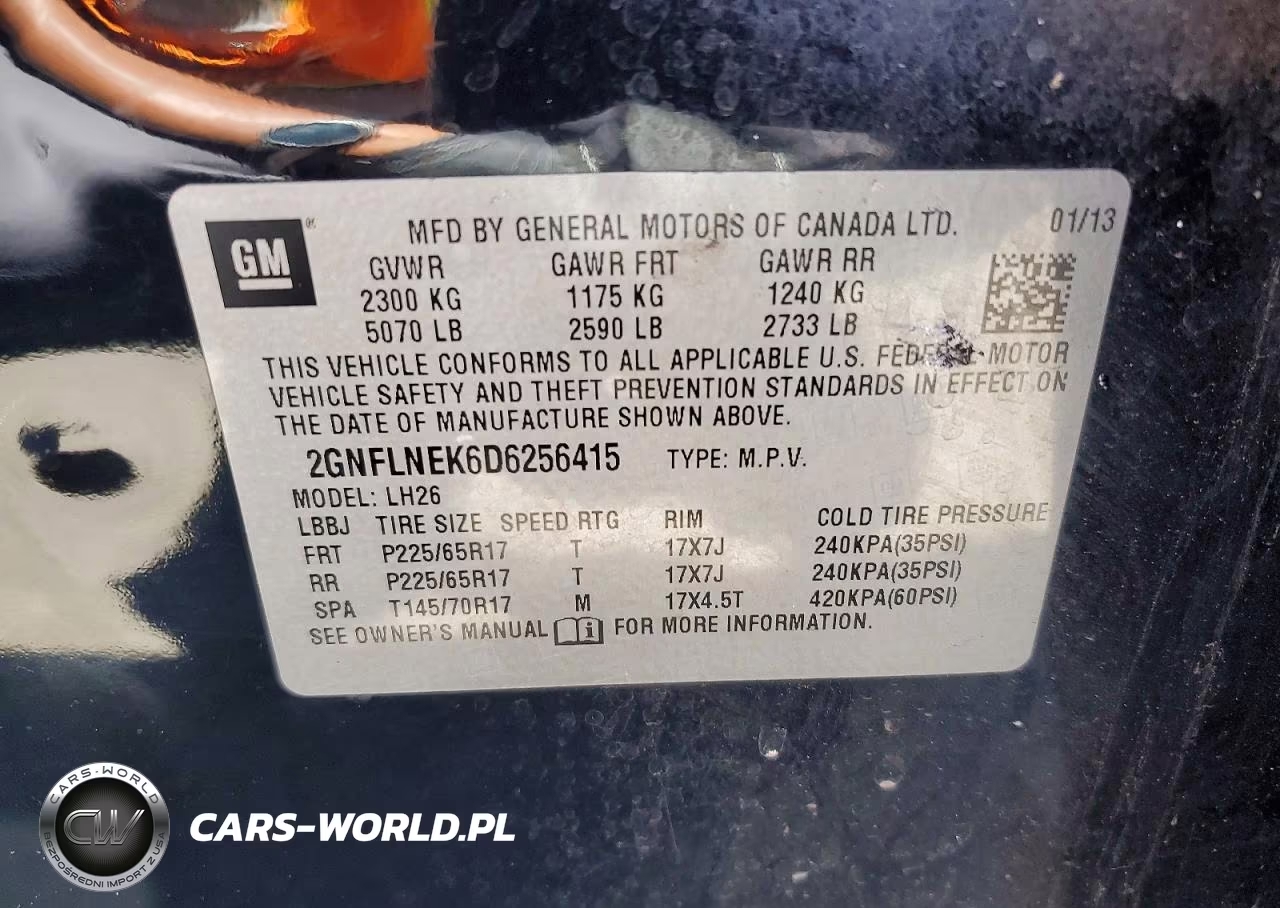 2013 Chevrolet Equinox Lt VIN:2GNFLNEK6D6256415 - 13