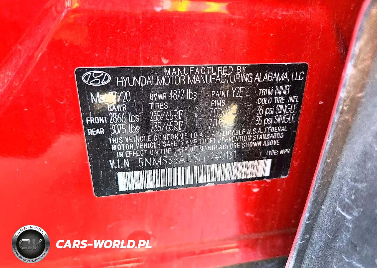 2020 Hyundai Santa Fe Sel VIN:5NMS33AD8LH240131 - 13