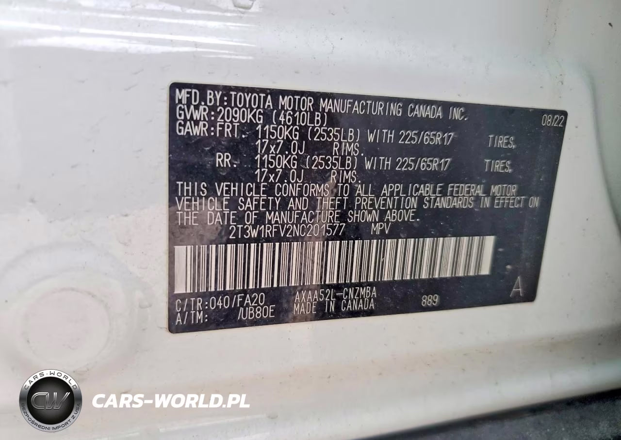 2022 Toyota Rav4 Xle VIN:2T3W1RFV2NC201577 - 12