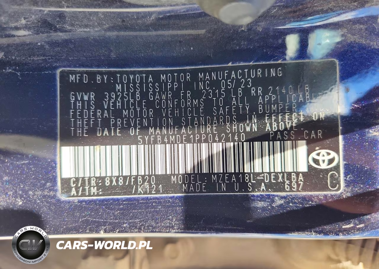 2023 Toyota Corolla Le VIN:5YFB4MDE1PP042140 - 12