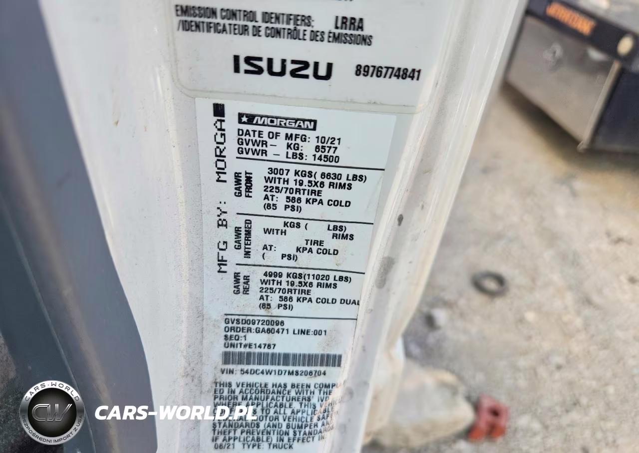 2021 Isuzu Npr Hd Delivery Truck VIN:54DC4W1D7MS206704 - 12