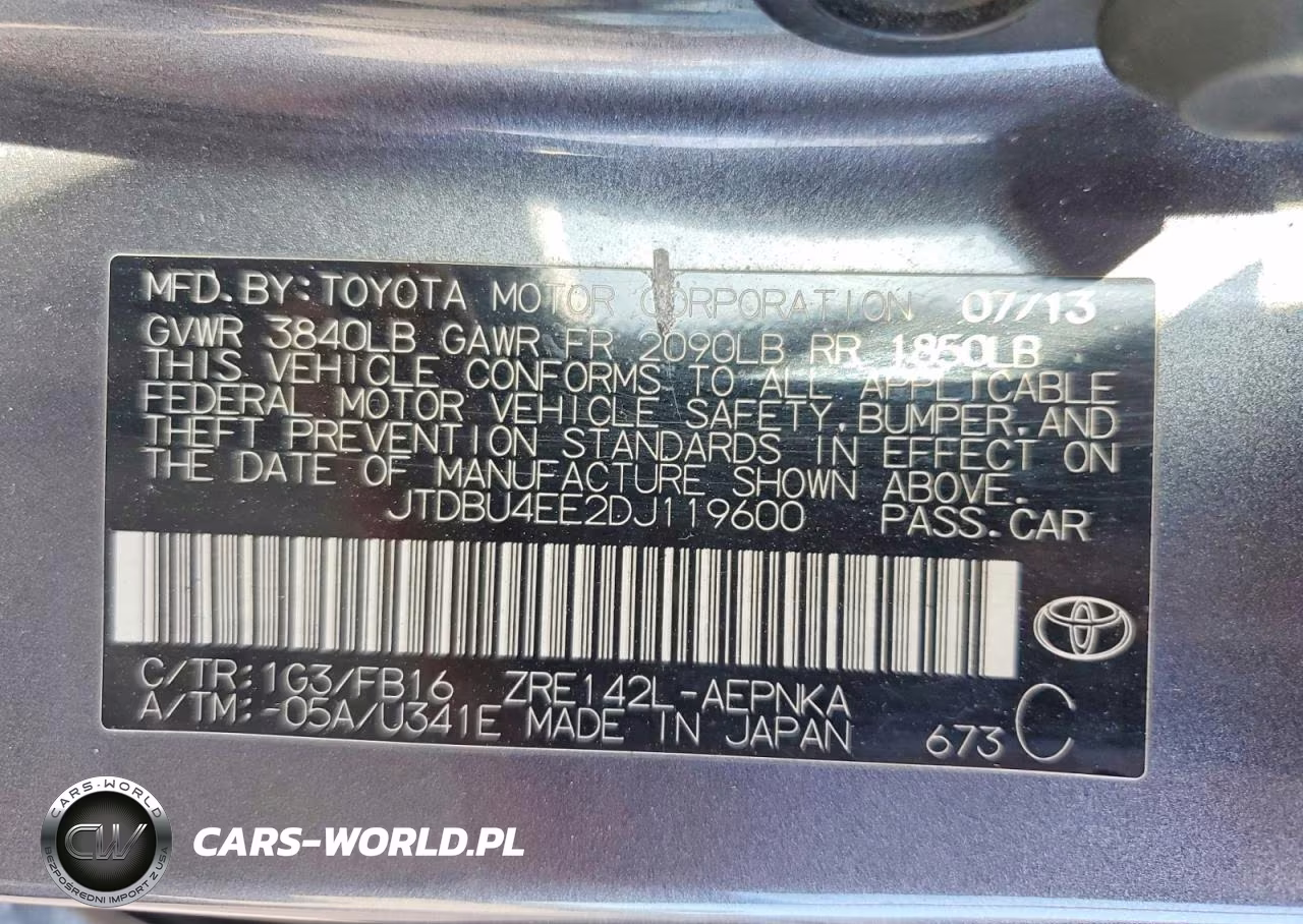 2013 Toyota Corolla Le VIN:JTDBU4EE2DJ119600 - 12