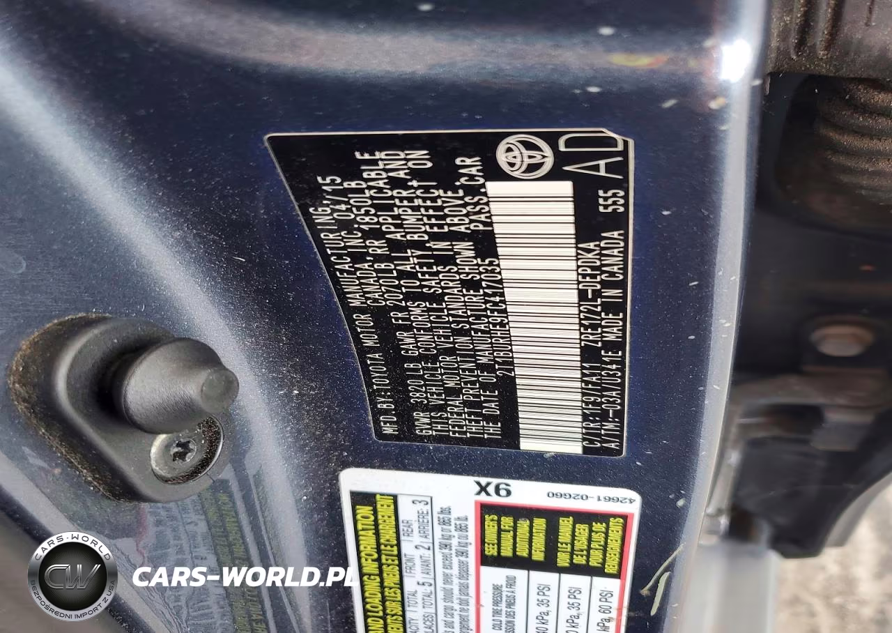 2015 Toyota Corolla L VIN:2T1BURHE9FC417035 - 12