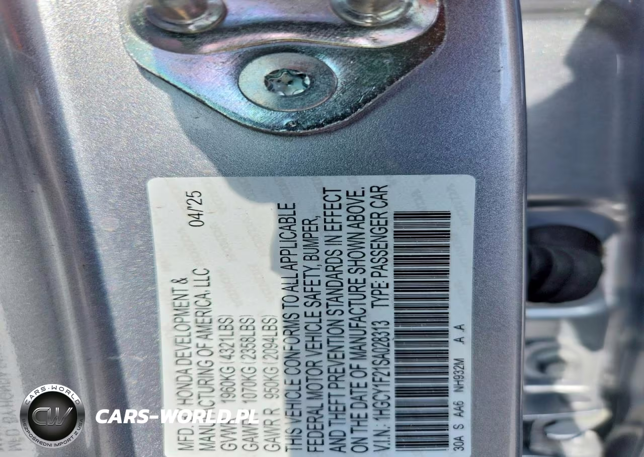 2025 Honda Accord Lx VIN:1HGCY1F21SA028313 - 12