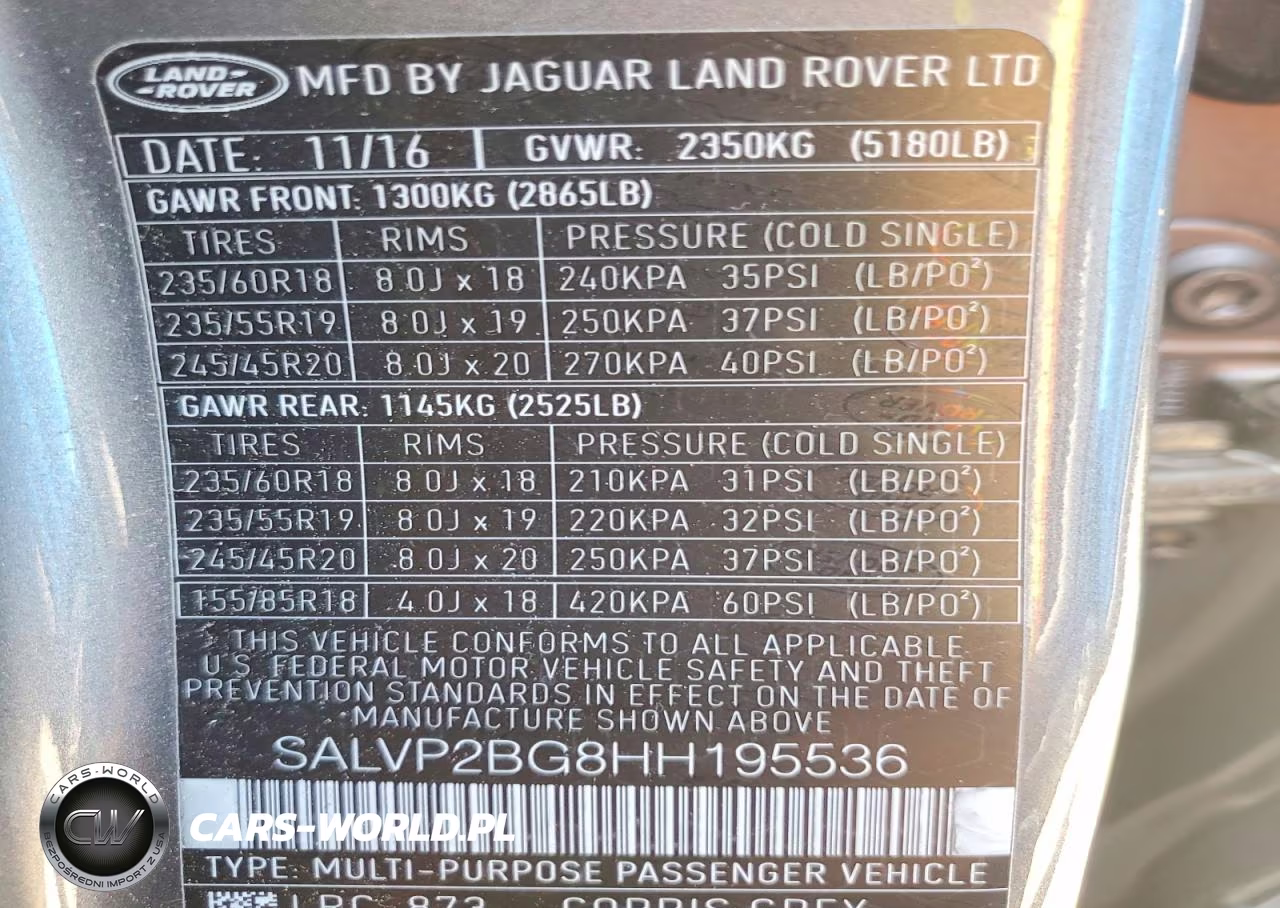 2017 Land Rover Range Rover Evoque Se VIN:SALVP2BG8HH195536 - 12