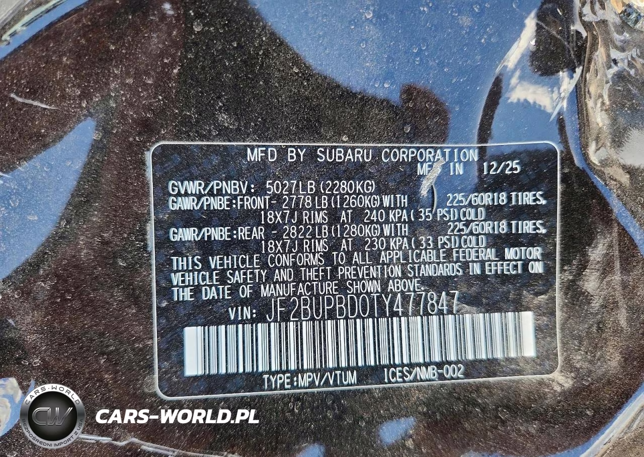2026 Subaru Outback Premium VIN:JF2BUPBD0TY477847 - 13