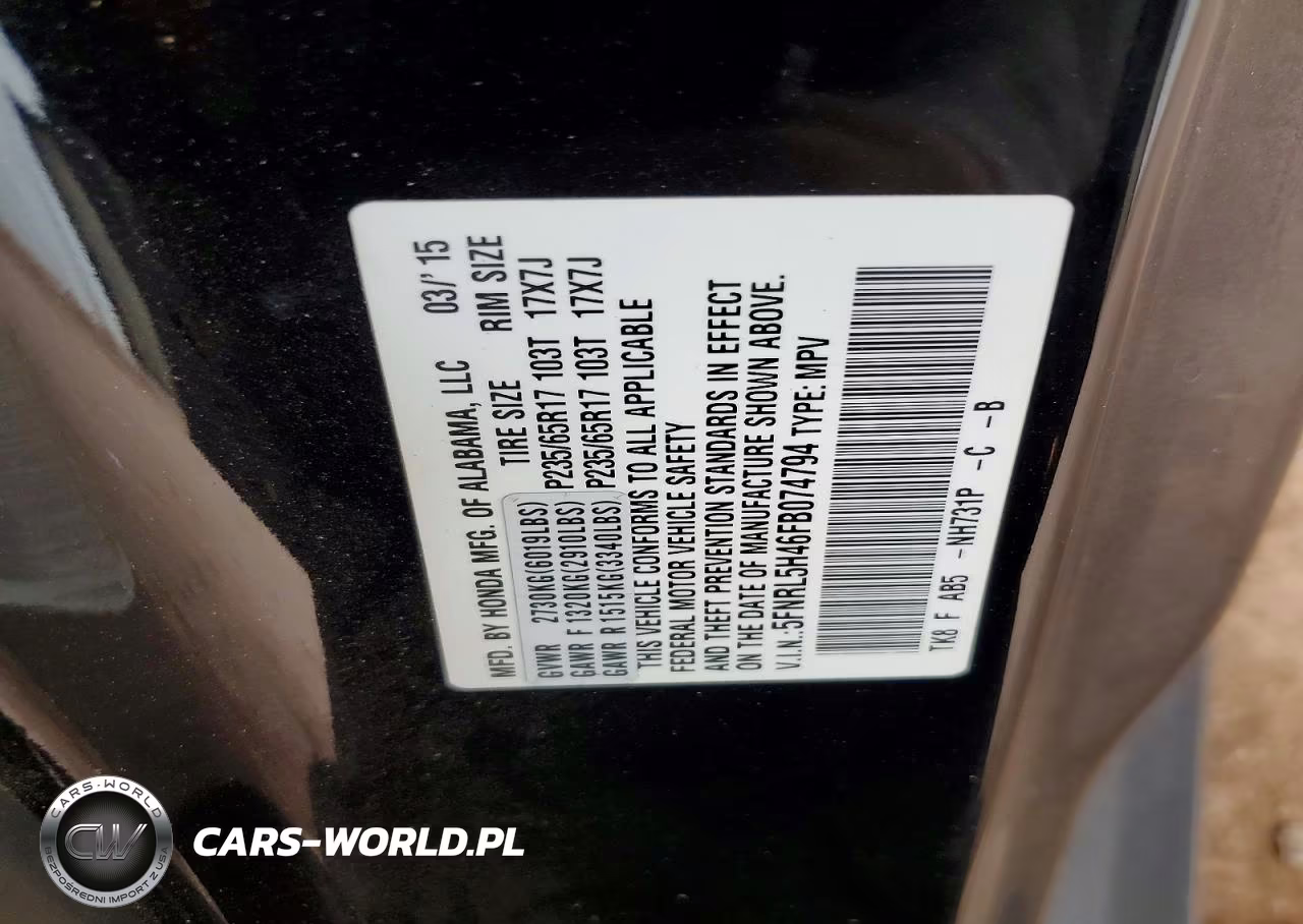 2015 Honda Odyssey Ex VIN:5FNRL5H46FB074794 - 12