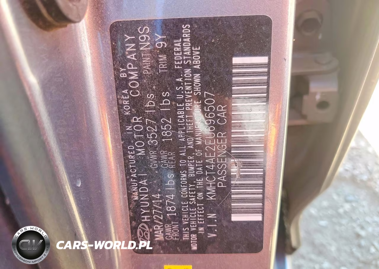 2014 Hyundai Accent Gls VIN:KMHCT4AE2EU696507 - 12
