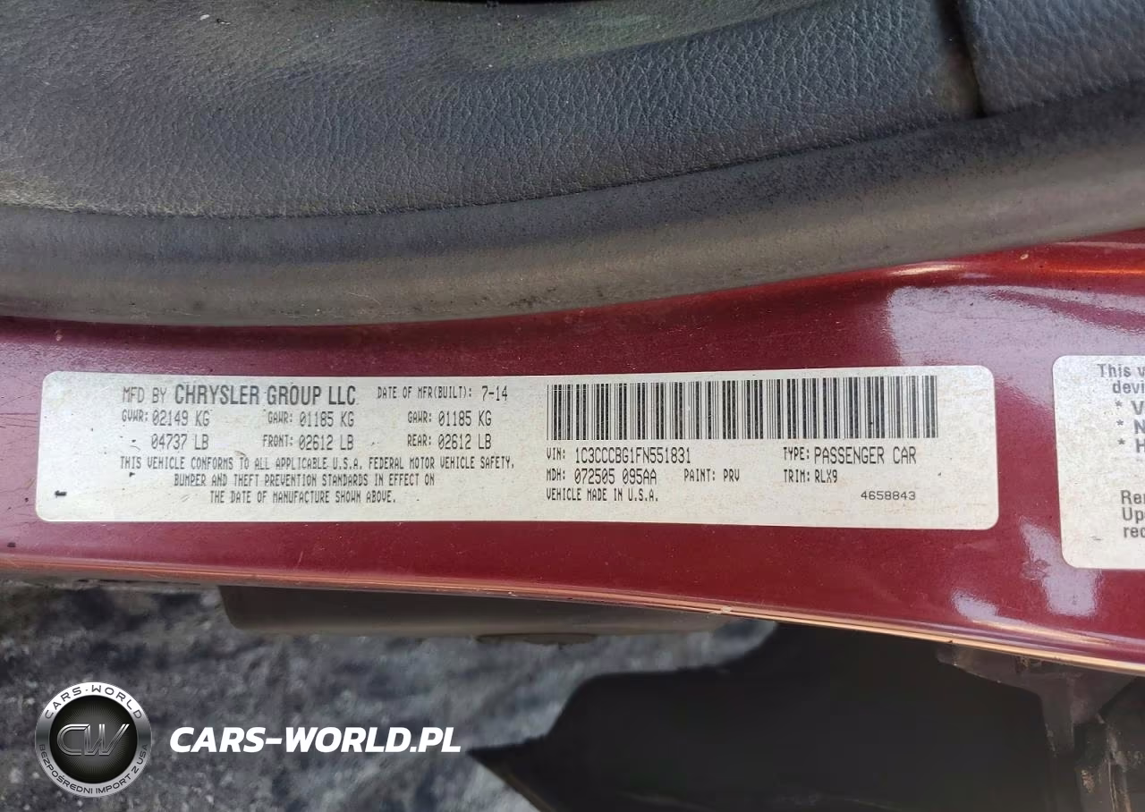 2015 Chrysler 200 S VIN:1C3CCCBG1FN551831 - 12