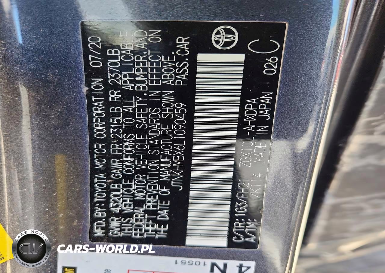 2020 Toyota C-Hr Le VIN:JTNKHMBX6L1090459 - 12