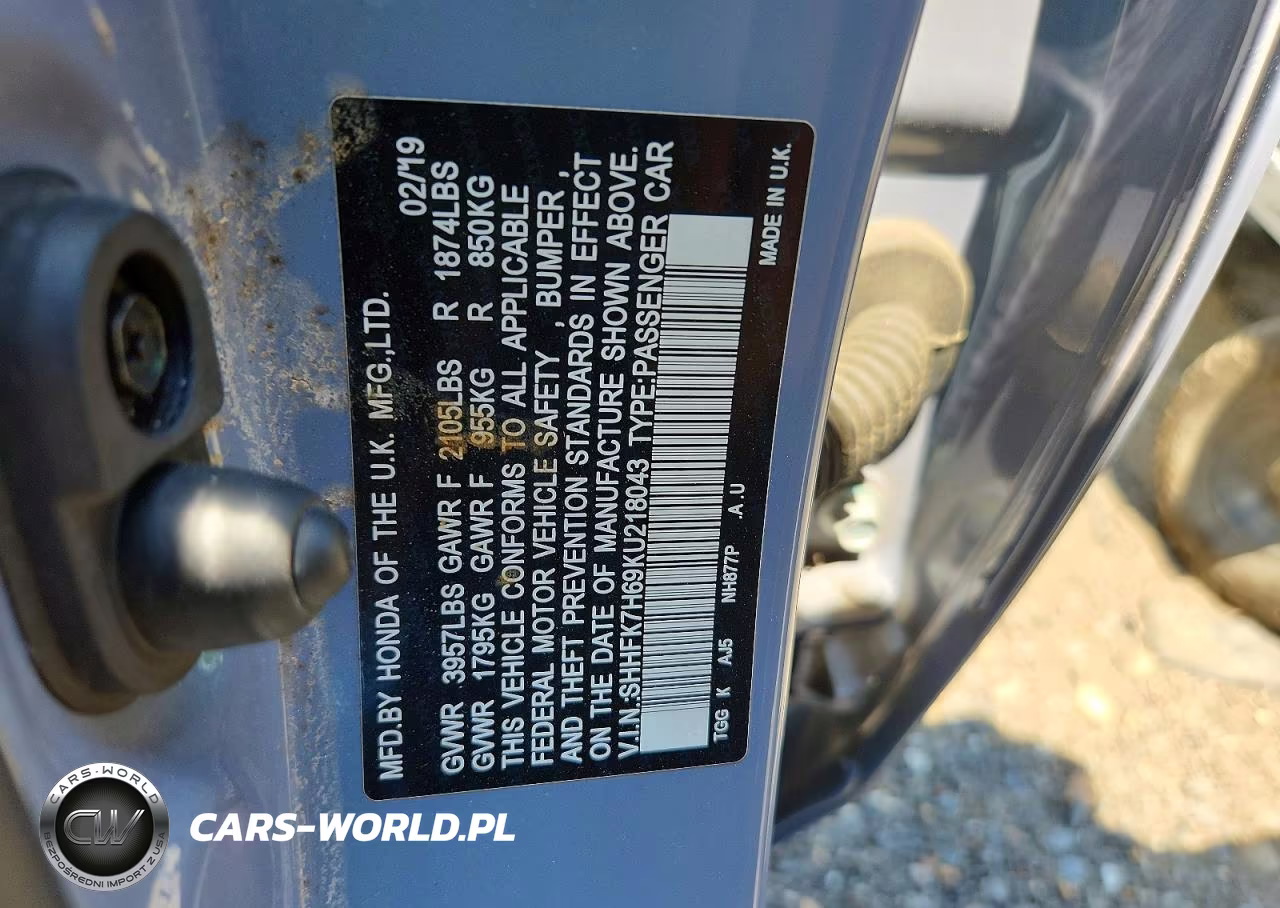 2019 Honda Civic Ex VIN:SHHFK7H69KU218043 - 12