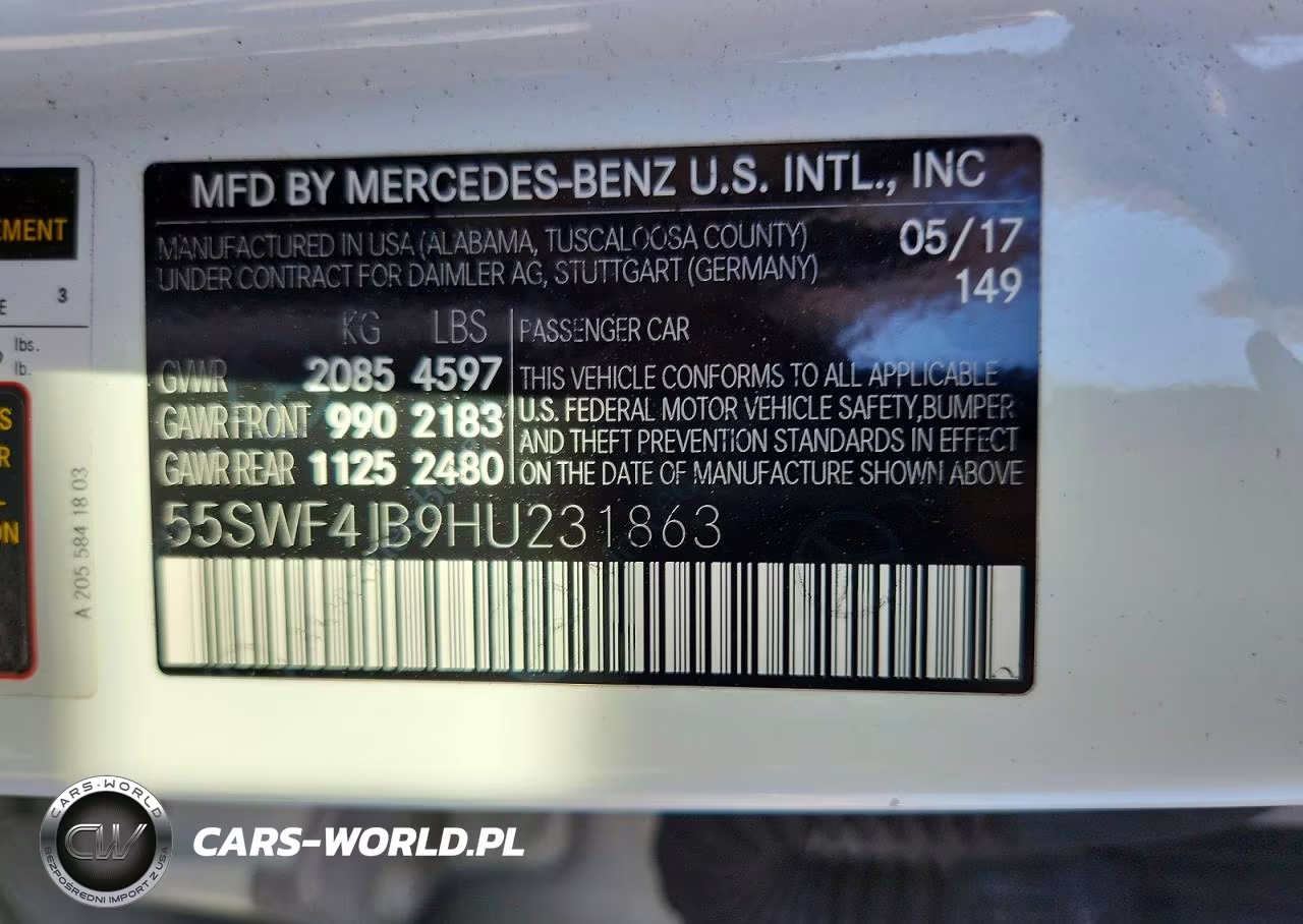 2017 Mercedes-Benz C 300 VIN:55SWF4JB9HU231863 - 12
