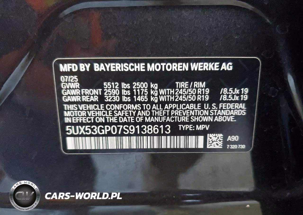 2025 BMW X3 30 xDrive VIN:5UX53GP07S9138613 - 14