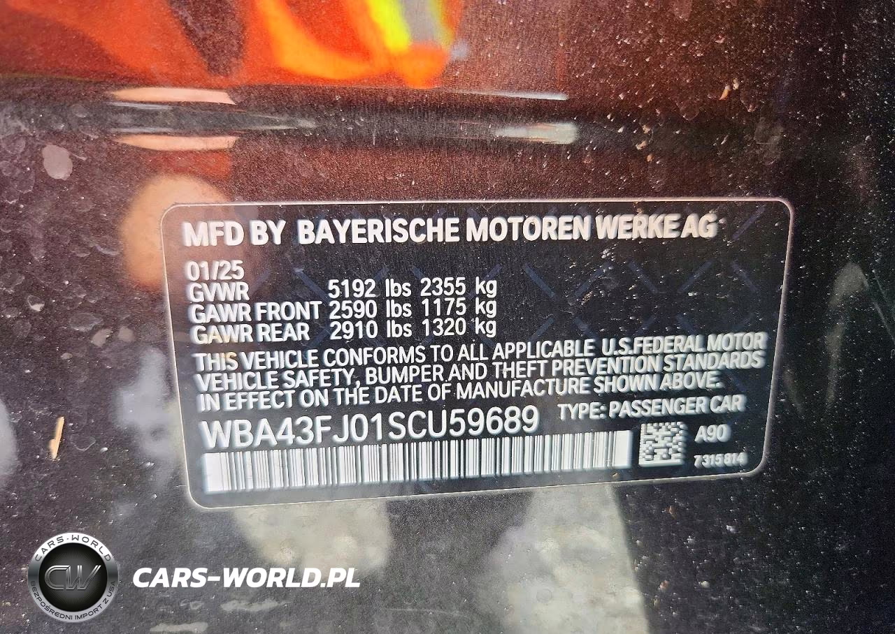 2025 BMW 530 I VIN:WBA43FJ01SCU59689 - 13