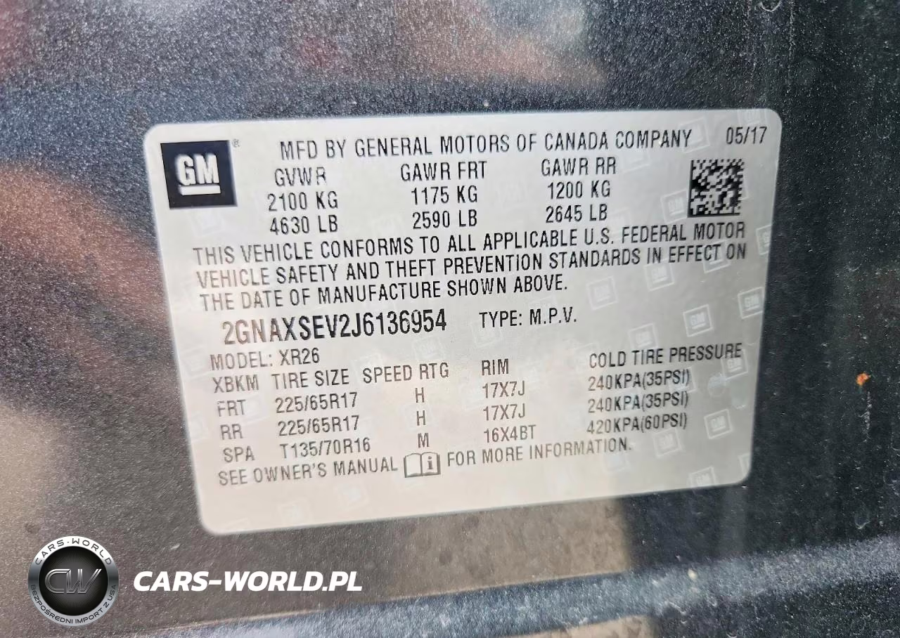 2018 Chevrolet Equinox Lt VIN:2GNAXSEV2J6136954 - 14