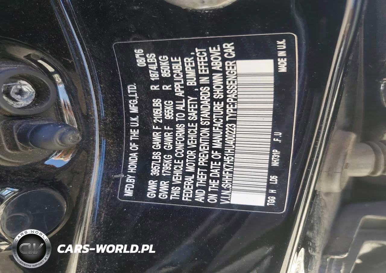 2017 Honda Civic Ex VIN:SHHFK7H51HU400223 - 13