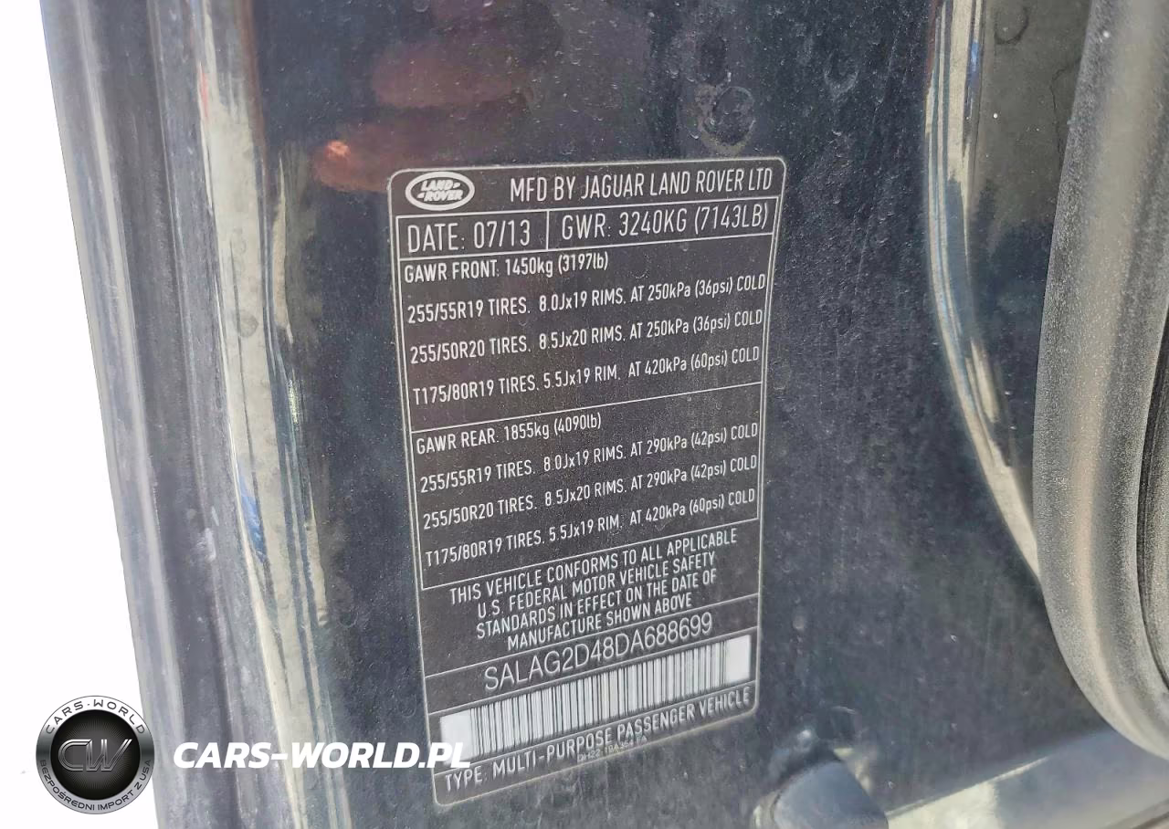 2013 Land Rover Lr4 VIN:SALAG2D48DA688699 - 13