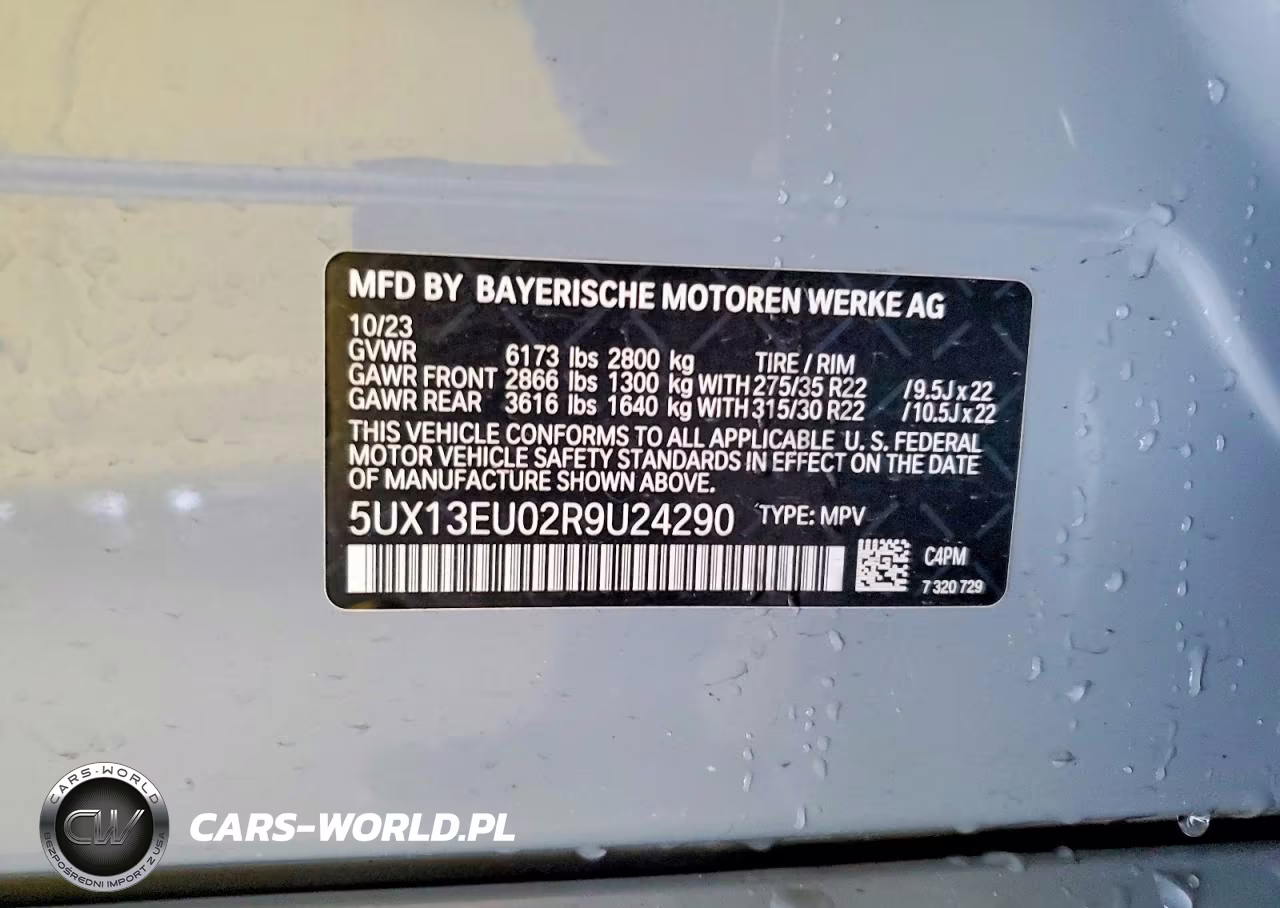 2024 BMW X5 Sdrive 40I VIN:5UX13EU02R9U24290 - 13