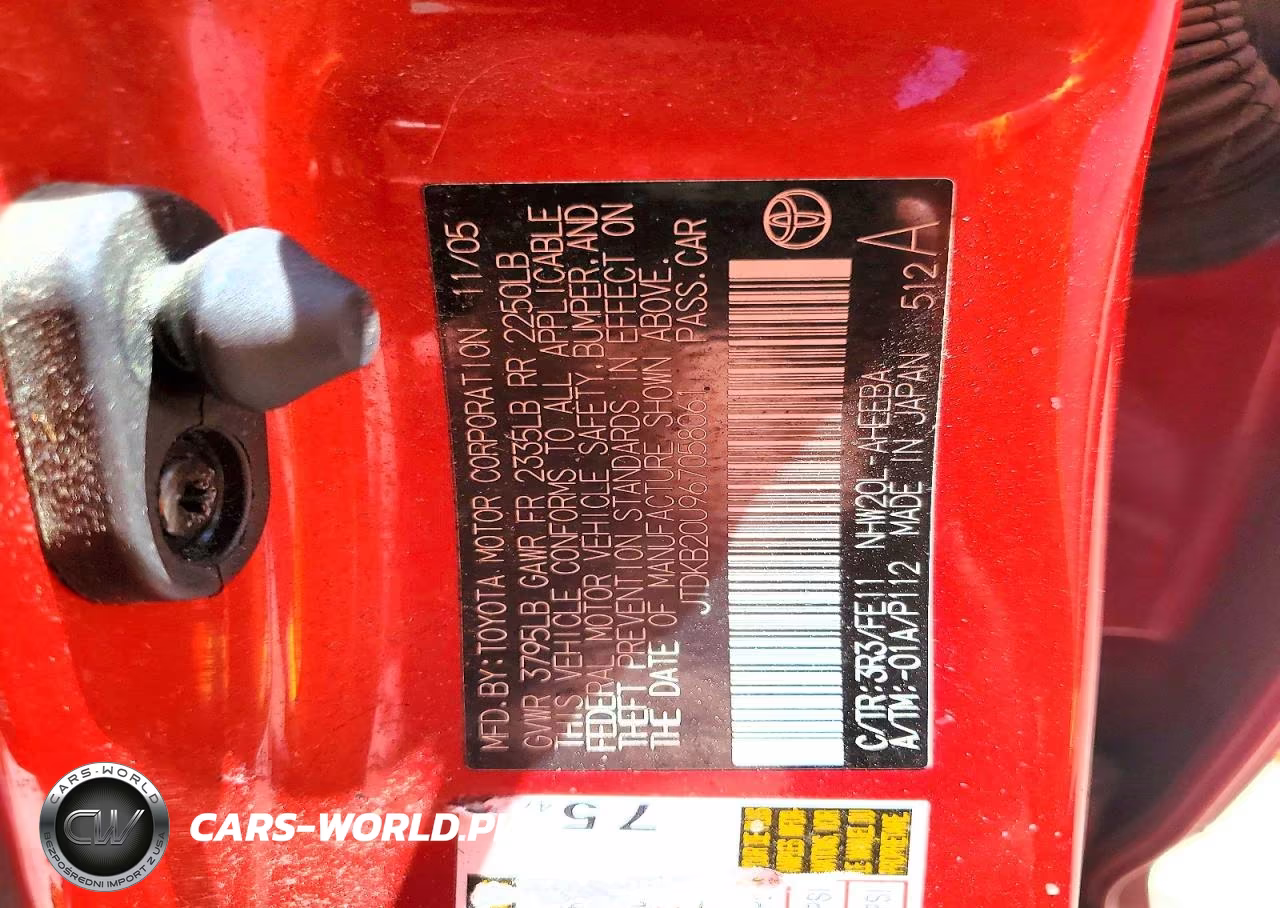 2006 Toyota Prius Base VIN:JTDKB20U967058061 - 12