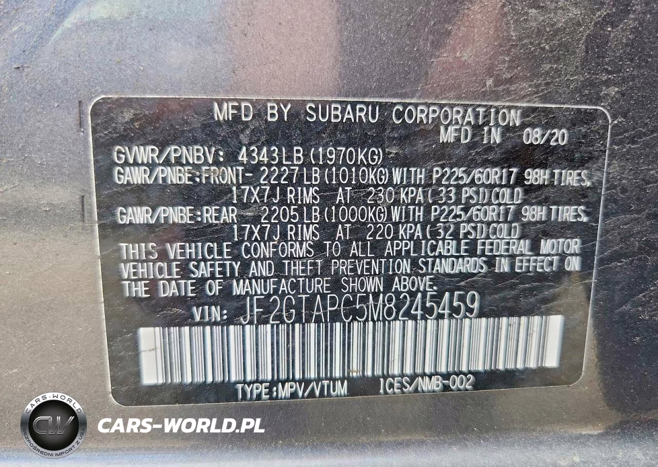 2021 Subaru Crosstrek Premium VIN:JF2GTAPC5M8245459 - 13