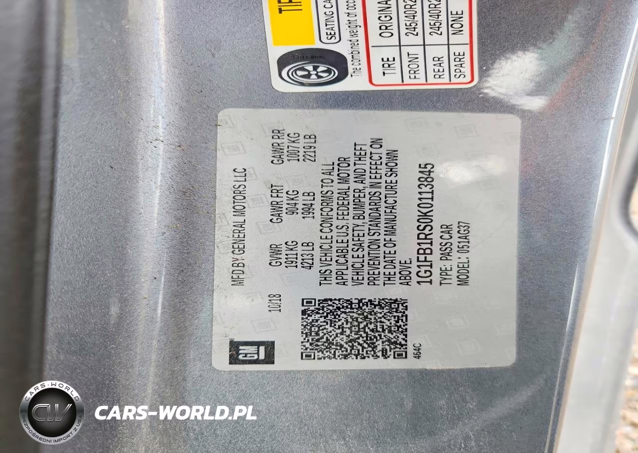 2019 Chevrolet Camaro Ls VIN:1G1FB1RS0K0113845 - 12