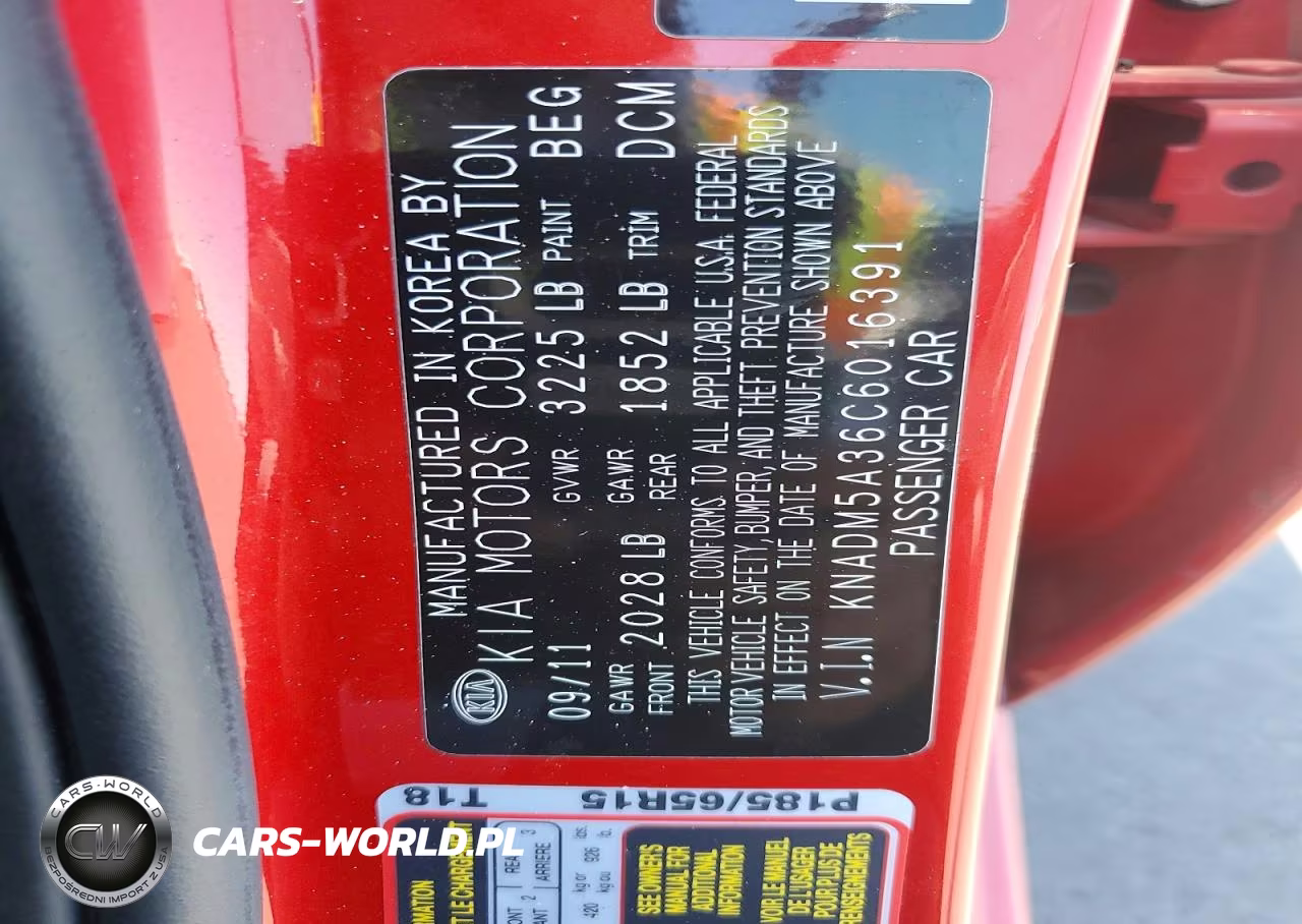 2012 Kia Rio Lx VIN:KNADM5A36C6016391 - 12