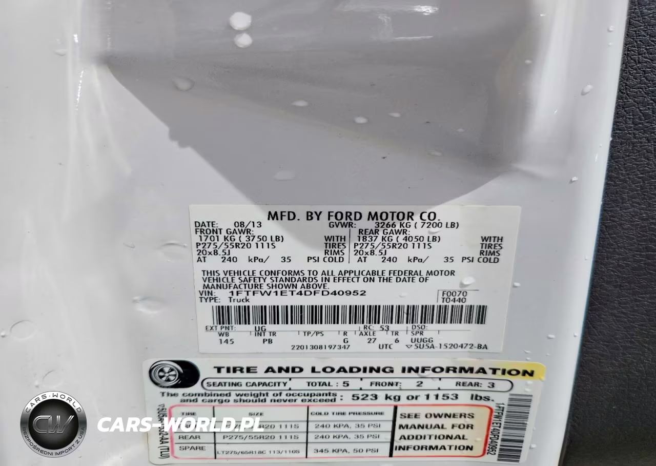 2013 Ford F150 Supercrew VIN:1FTFW1ET4DFD40952 - 12