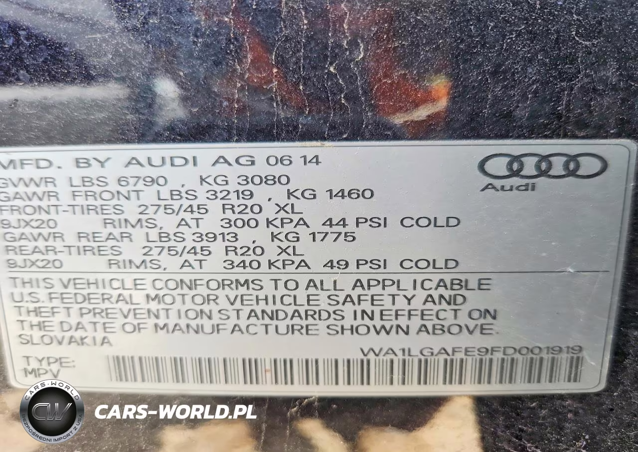 2015 Audi Q7 Premium Plus VIN:WA1LGAFE9FD001919 - 12