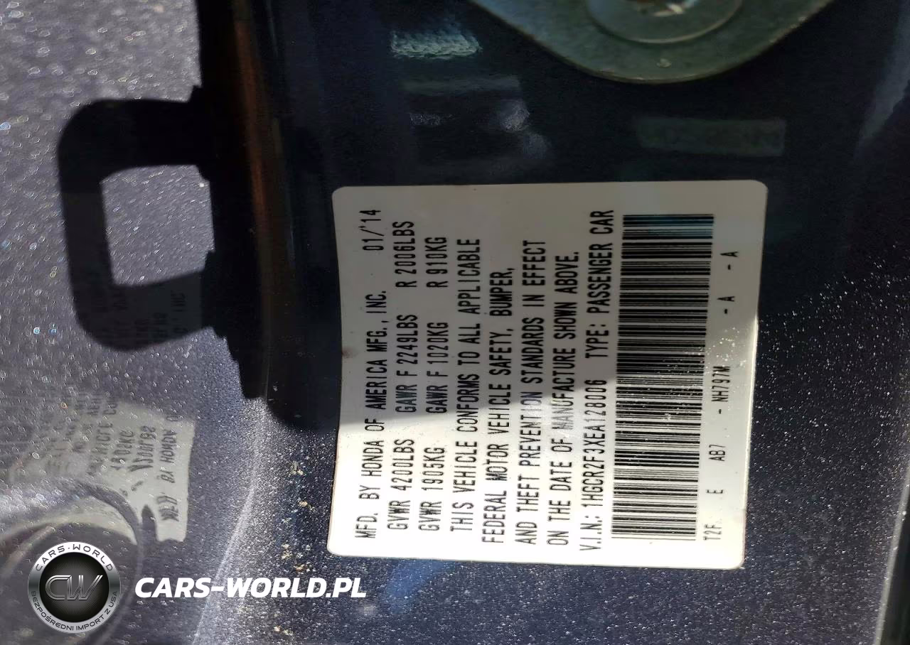 2014 Honda Accord Lx VIN:1HGCR2F3XEA128006 - 12