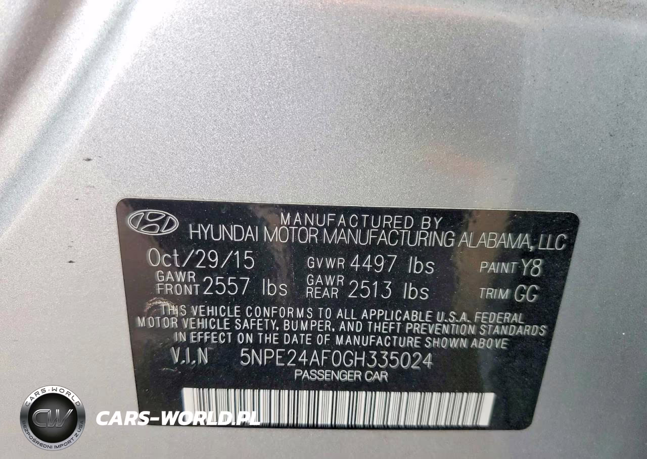2016 Hyundai Sonata Se VIN:5NPE24AF0GH335024 - 12